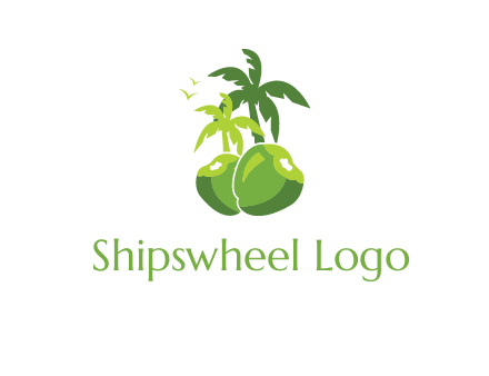coconut tree travel logo