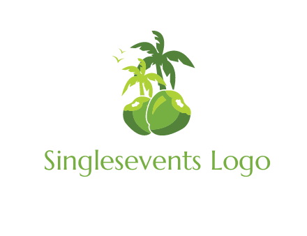 coconut tree travel logo