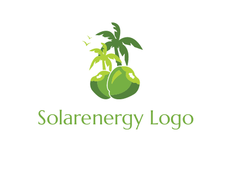 coconut tree travel logo