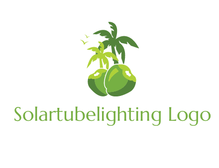 coconut tree travel logo