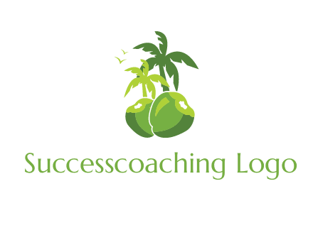 coconut tree travel logo