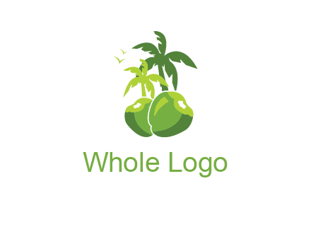 coconut tree travel logo