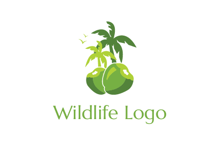 coconut tree travel logo
