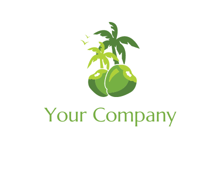coconut tree travel logo