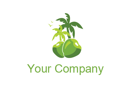 coconut tree travel logo
