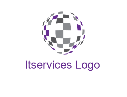 pixel globe information technology logo