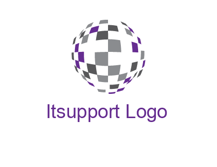 pixel globe information technology logo