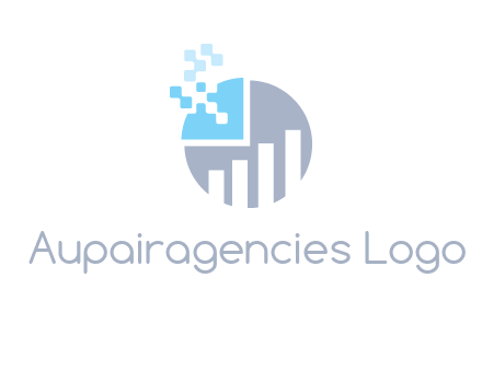 bar graph and pie chart finance logo