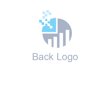 bar graph and pie chart finance logo