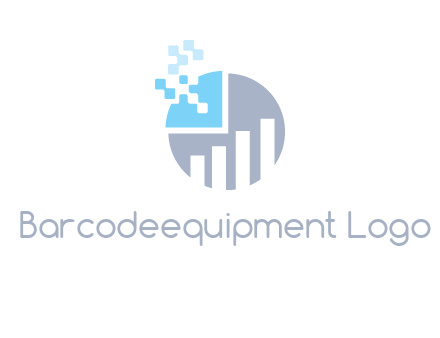 bar graph and pie chart finance logo