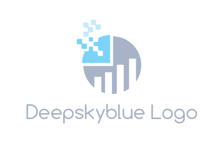 bar graph and pie chart finance logo