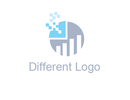 bar graph and pie chart finance logo