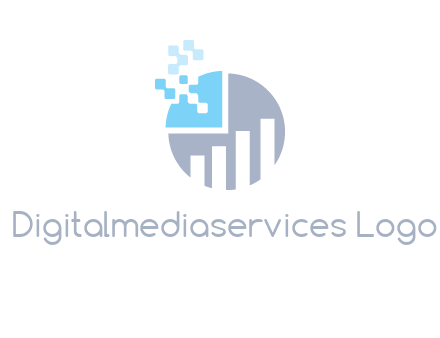bar graph and pie chart finance logo
