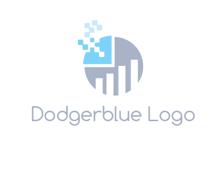 bar graph and pie chart finance logo