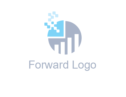 bar graph and pie chart finance logo