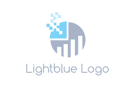 bar graph and pie chart finance logo