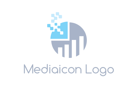 bar graph and pie chart finance logo