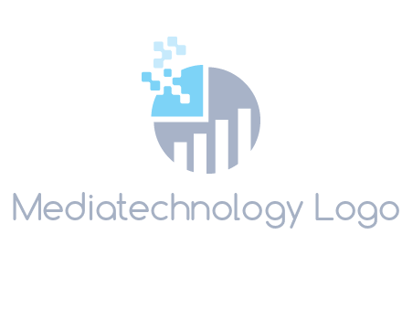 bar graph and pie chart finance logo