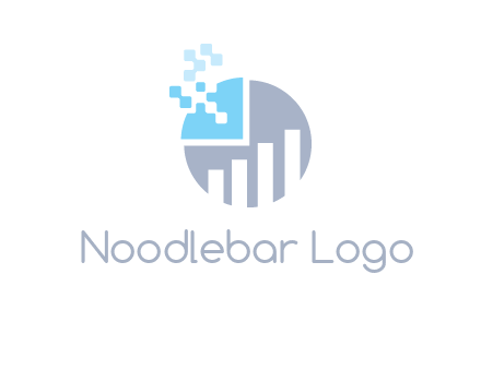 bar graph and pie chart finance logo