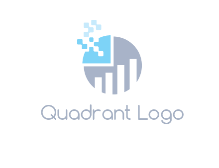 bar graph and pie chart finance logo