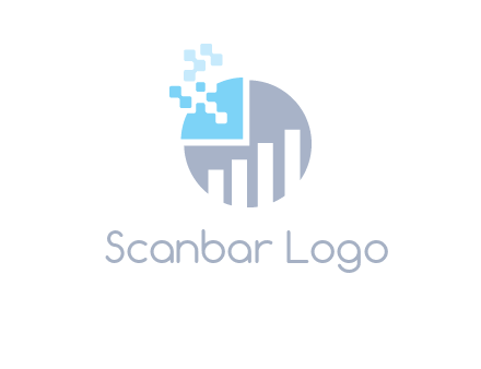 bar graph and pie chart finance logo