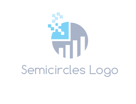 bar graph and pie chart finance logo