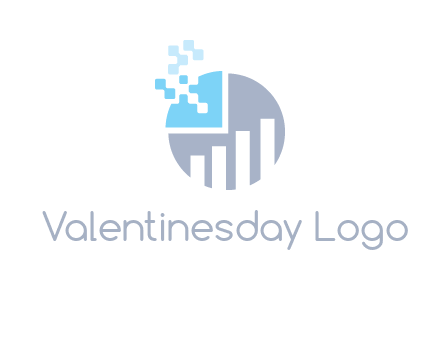 bar graph and pie chart finance logo