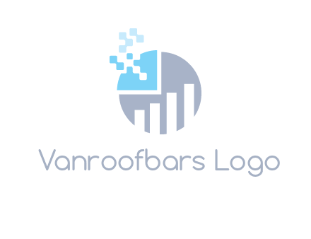 bar graph and pie chart finance logo