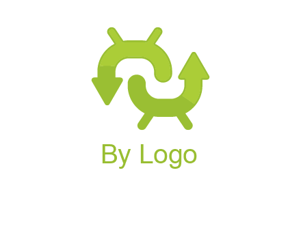arrows in android logo