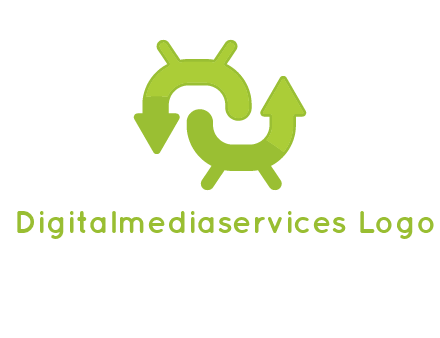 arrows in android logo