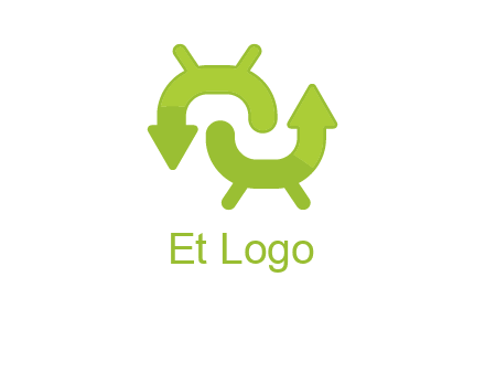 arrows in android logo