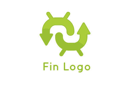 arrows in android logo