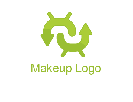 arrows in android logo