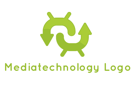 arrows in android logo