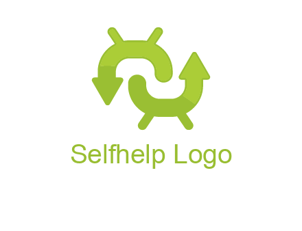 arrows in android logo
