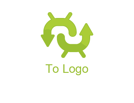 arrows in android logo