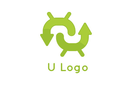 arrows in android logo