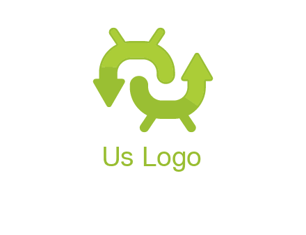 arrows in android logo