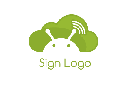 android in cloud information technology logo