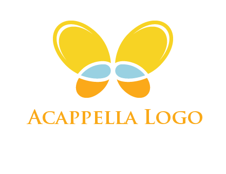 butterfly childcare logo with loops and ovals