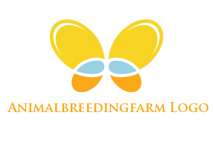 butterfly childcare logo with loops and ovals