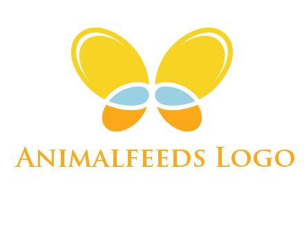 butterfly childcare logo with loops and ovals