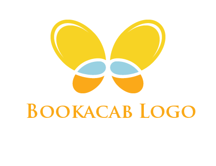butterfly childcare logo with loops and ovals