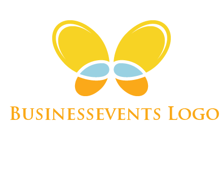 butterfly childcare logo with loops and ovals