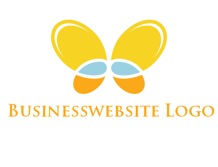 butterfly childcare logo with loops and ovals