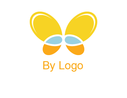 butterfly childcare logo with loops and ovals