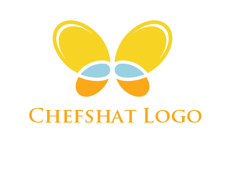 butterfly childcare logo with loops and ovals