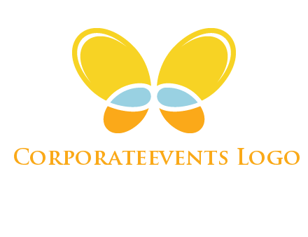 butterfly childcare logo with loops and ovals