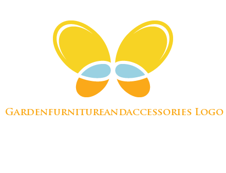 butterfly childcare logo with loops and ovals