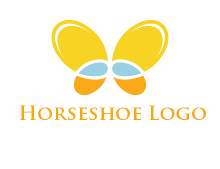 butterfly childcare logo with loops and ovals